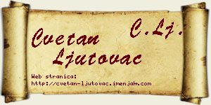 Cvetan Ljutovac vizit kartica